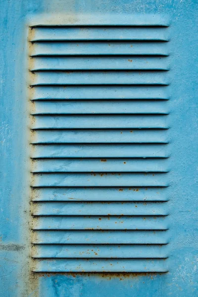旧青い金属換気グリル テクスチャ — ストック写真