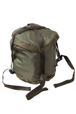 Beyaz arka plan üzerinde izole sıkıştırma çanta