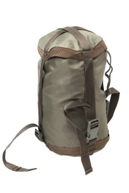 Beyaz arka plan üzerinde izole sıkıştırma çanta