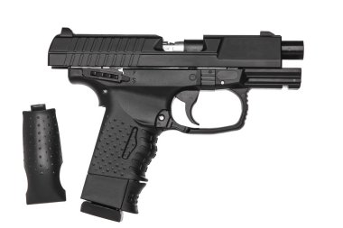 pneumatisch pistool geïsoleerd op witte achtergrond