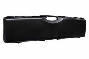 Beyaz arka plan için izole silahlar için siyah çantası