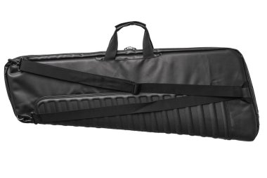 Beyaz arka plan için izole edilmiş silahlar için siyah yumuşak çanta