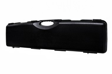 Beyaz arka plan için izole silahlar için siyah çantası