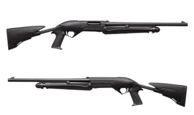 Av tüfeği beyaz arkaplanda izole edildi