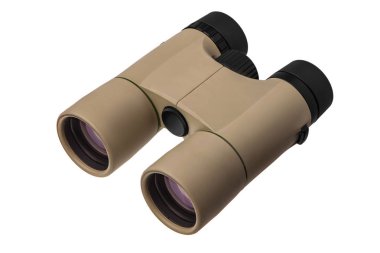 beyaz arkaplanda izole edilmiş dürbünler