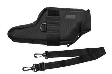 Beyaz arka plan üzerinde izole silahlar için siyah yumuşak kılıf