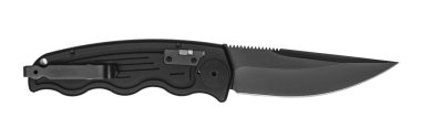 Çakı bıçak izole beyaz zemin üzerine katlanır. Sustalı bıçak. Jack-Knife beyaz izole