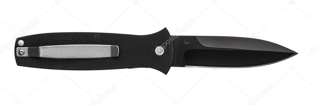 Penknife folding knife isolated on white background. Clasp knife. Jack-knife isolated on a white