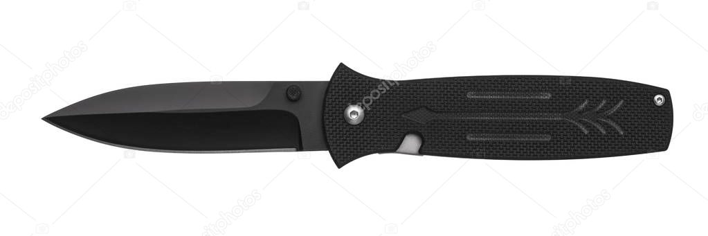 Penknife folding knife isolated on white background. Clasp knife. Jack-knife isolated on a white