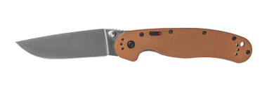 Çakı bıçak izole beyaz zemin üzerine katlanır. Sustalı bıçak. Jack-Knife beyaz izole