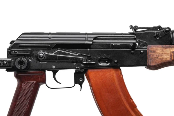 Klassiska Machinegun Beväpnade Med Sovjetunionen Och Ryssland Isoleras Vit Bakgrund — Stockfoto