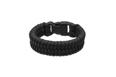 Beyaz arkasında izole paracord bilezik