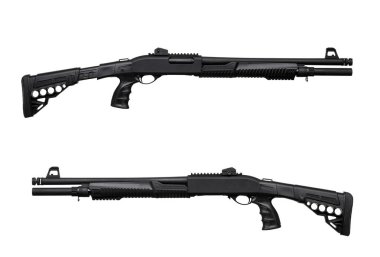 beyaz izole modern av tüfeği