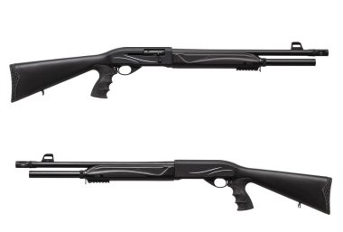 beyaz izole av tüfeği 