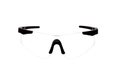 Koruyucu gözlük çekim ve beyaz arkasında izole iş için