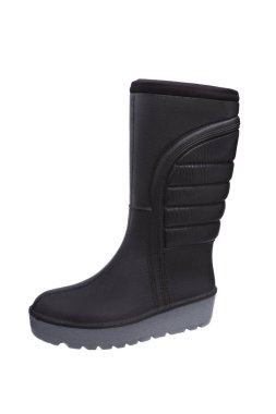 Beyaz arka üzerinde izole traktör tabanı ile sıcak kauçuk botlar