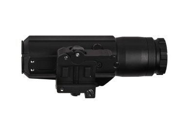 beyaz sırt izole modern siyah kolimatör görme