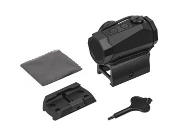 beyaz sırt izole modern siyah kolimatör görme