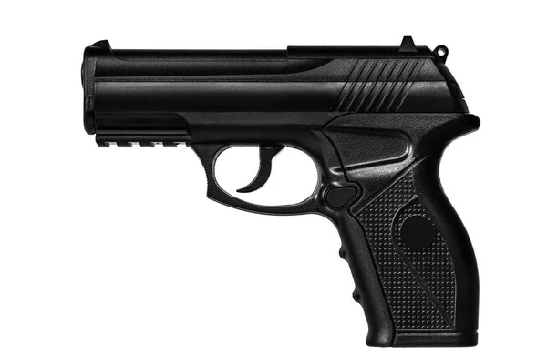 Pneumatic pistol isolated on white back — Stock Photo, Image