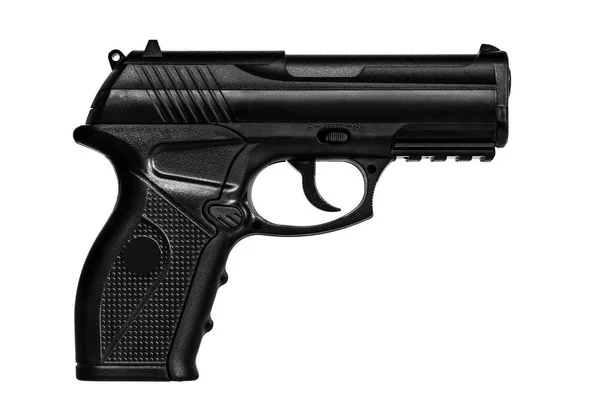 Pneumatisk pistol isolerad på vit rygg — Stockfoto