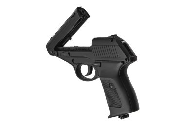 pneumatisch pistool geïsoleerd op witte achtergrond.