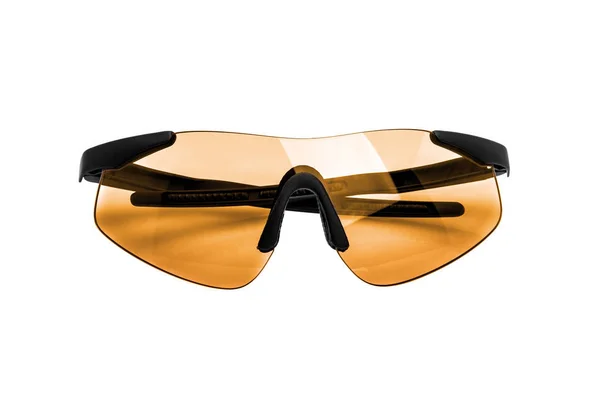 Occhiali di sicurezza per riprese e lavoro isolati su schienale bianco — Foto Stock