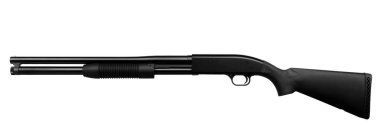 Beyaz Modern siyah tüfek izole