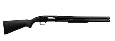 Beyaz Modern siyah tüfek izole