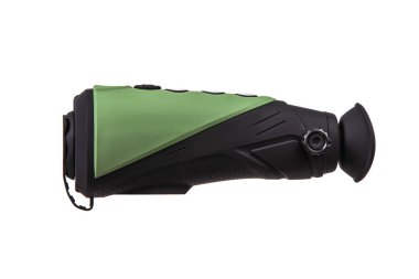 silah beyaz izole için modern siyah yeşil optik kapsam. S