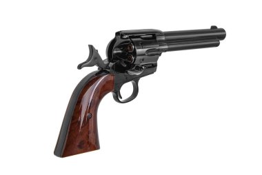 Beyaz arka üzerinde izole tabanca tabanca Revolver