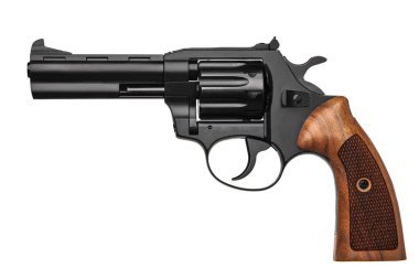 Beyaz arka üzerinde izole tabanca tabanca Revolver