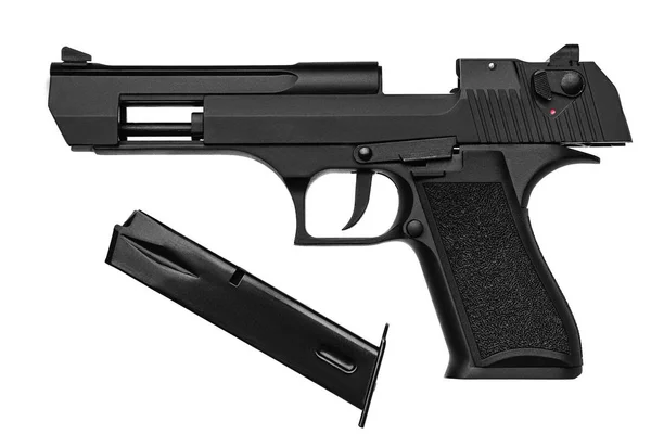 Svart pistol pistol isolerad på vit — Stockfoto