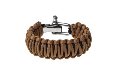 Beyaz arkasında izole paracord bilezik