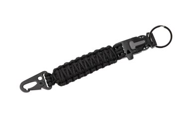 paracord anahtarlık beyaz arka plan üzerinde izole