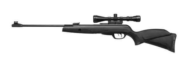 Air rifle with a telescopic sight isolate on a white background.