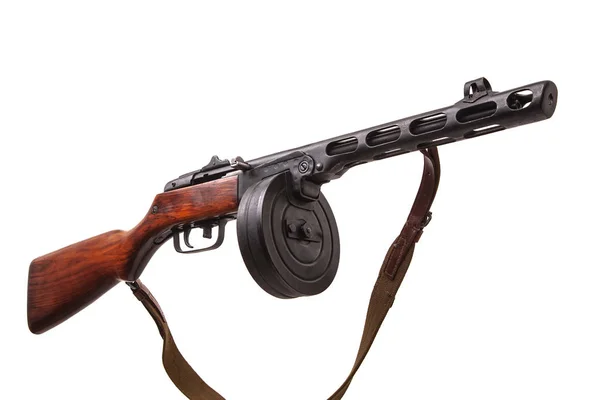 Vintage sovjetiska automatiska maskin gevär från andra världskriget isolerade — Stockfoto
