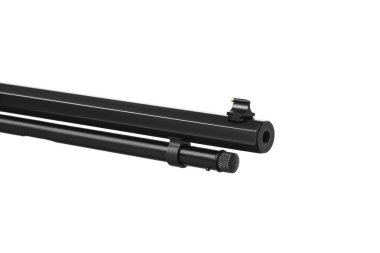 Eski Amerikan vahşi batı tüfek üzerinde beyaz izole 