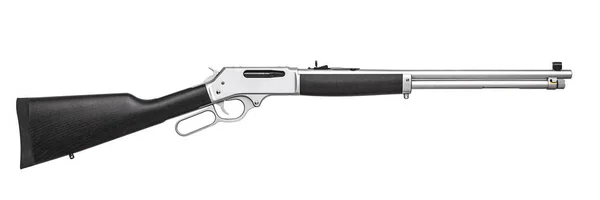 Old American selvagem oeste rifle isolado em branco — Fotografia de Stock