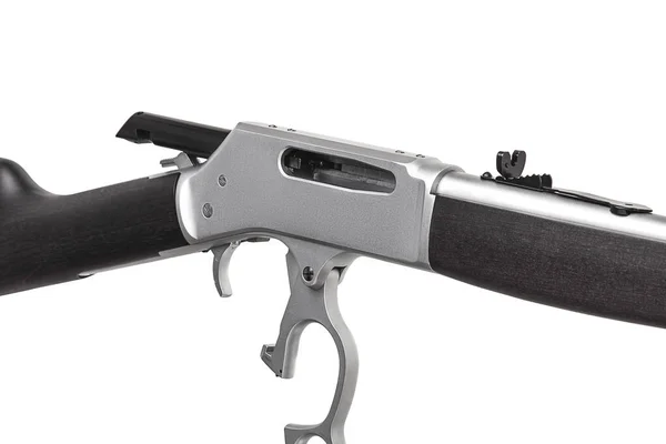 Gammel amerikansk rifle isolert på hvitt – stockfoto
