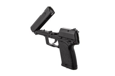 pneumatisch pistool geïsoleerd op witte achtergrond.