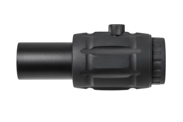 Moderne zwarte optische Scope voor wapen geïsoleerd op whited. Zicht — Stockfoto
