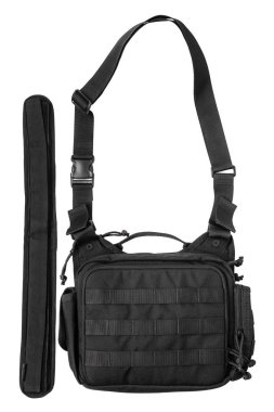 taktik omuz çantası beyaz izole