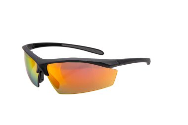 Koruyucu gözlük çekim ve beyaz arkasında izole iş için