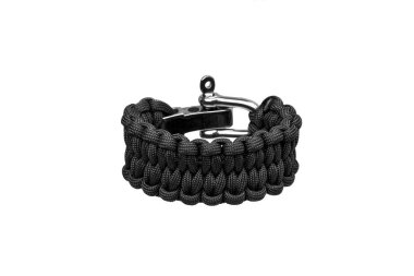 Beyaz arkasında izole paracord bilezik