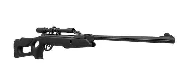 Air rifle with a telescopic sight isolate on a white background.