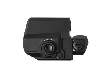 beyaz sırt izole modern siyah kolimatör görme