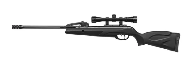 Air rifle with a telescopic sight isolate on a white background.