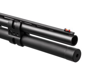 Beyaz Modern siyah tüfek izole