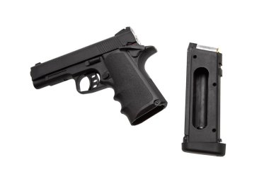 pneumatisch pistool geïsoleerd op witte achtergrond.