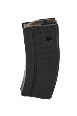 Beyaz izole saldırı tüfek dergi